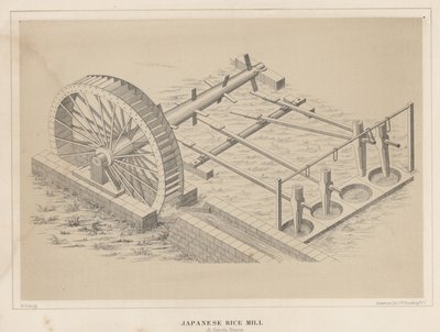 Japanese Rice Mill at Simoda, 1855 by Miner Kilbourne Kellogg
